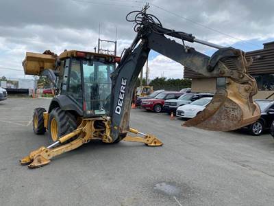 John Deere 310SJ 4x4 Backhoe Loader With Rear Stabilizers Diesel