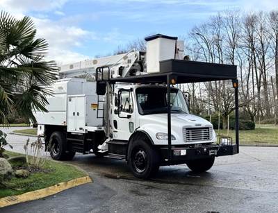 Freightliner M2 106 Cummins Altec Bucket Truck with 10-Foot Dump Box