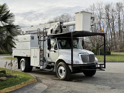 International 4300 Altec Bucket Chipper Truck with Dump