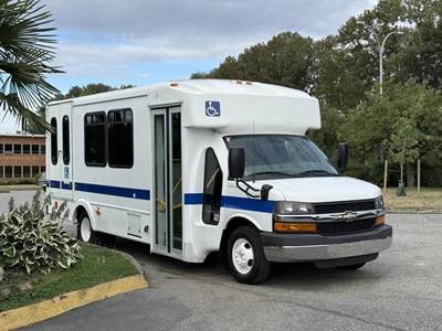 Chevrolet Express G4500 11 Passenger Wheelchair Accessible Shuttle Bus