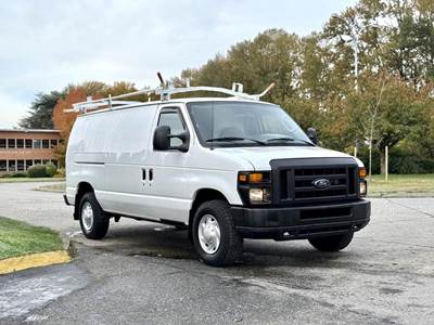 Ford Econoline E-250 Cargo Van with Ladder Rack and Bulkhead Divider
