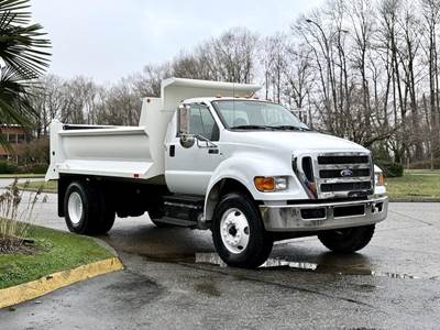 Ford F-750 XL Super Duty Cummins 12-Foot Dump Truck with Air Brakes