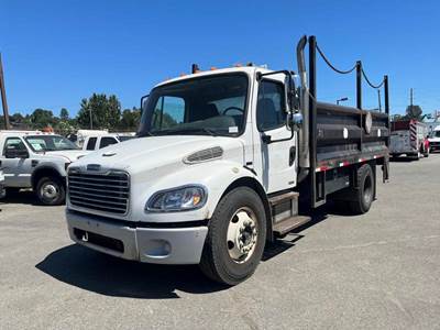 Freightliner M2 106 15 Foot Flat Deck With Power Tailgate Diesel hydraulic brakes