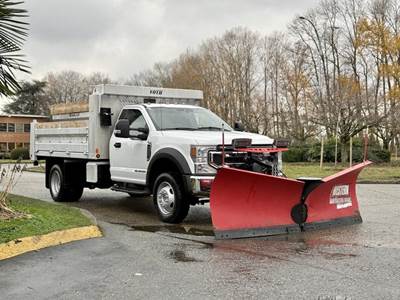 Ford F600 XLT 4x4 Diesel Plow Truck with 11-Foot Dump and Sander