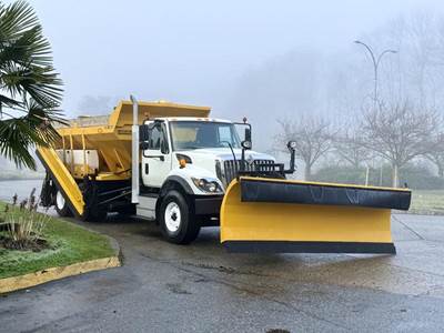 International 7400 Snow and Wing Plow with 14-Foot Dump Box