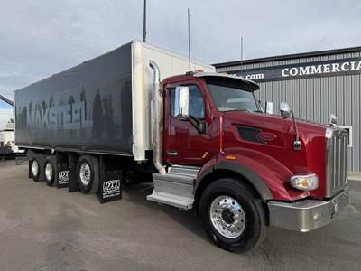Peterbilt 567 Tri Axle Curtain Side Truck - Paccar, 510HP, 12 Speed Amt