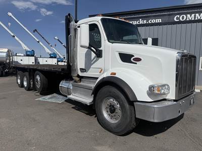 Peterbilt 567 Tri Axle Curtain Side Truck - Paccar, 455HP, Amt
