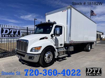 Peterbilt 536 26 ft Box Truck - 260HP, 8 Speed Amt, Roll up Door, Liftgate