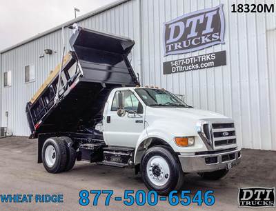 Ford F-750 Single Axle Dump Truck - Cummins 325HP, 6 Speed Allison Rds Automatic