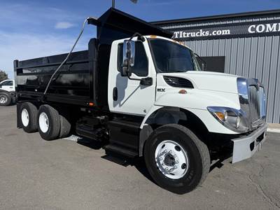 International HV Dump Truck - Cummins 350HP, 6 Speed Automatic, 15' Dump