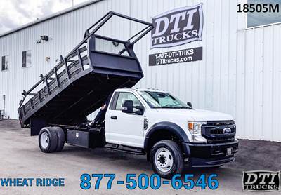 Ford F-600 Flatbed Dump Truck - 350HP, 10 Speed Automatic