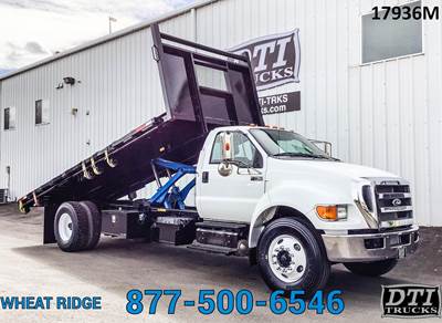 Ford F-750 Flatbed Dump Truck - 240HP, 6 Speed Allison Rds Automatic