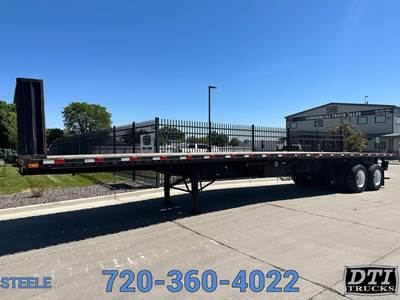 Transcraft TL-2000 48x102 Steel Flatbed Trailer - Air Ride, Sliding Axle