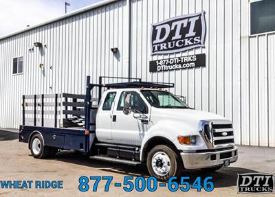 Ford F-650 12 ft Flatbed Truck - 260HP, 5 Speed Automatic, Liftgate
