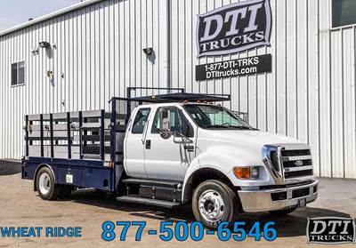 Ford F-650 12 ft Flatbed Truck - 260HP, 5 Speed Automatic, Liftgate