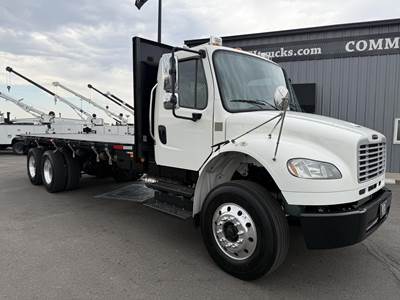 Freightliner M2 106 Tandem Axle 22 ft Flatbed Truck - 300HP, 6 Speed Automatic