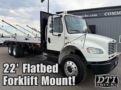 Freightliner M2 106 Tandem Axle 22 ft Flatbed Truck - 300HP, 6 Speed Automatic