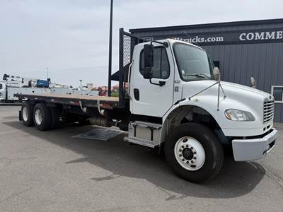 Freightliner M2 106 Tandem Axle 24 ft Flatbed Truck - 350HP, 6 Speed Allison Hs Automatic