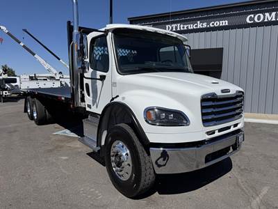 Freightliner M2 106 Tandem Axle 24 ft Flatbed Truck - 360HP, 6 Speed Allison Rds Automatic