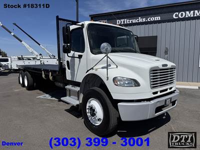 Freightliner M2 106 Tandem Axle 24 ft Flatbed Truck - 350HP, 6 Speed Allison Hs Automatic