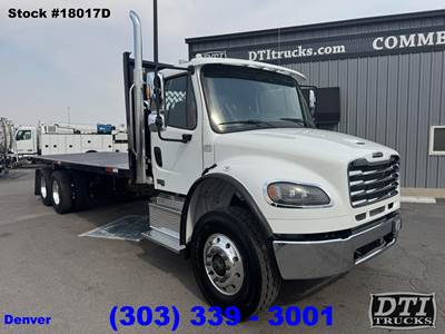 Freightliner M2 106 Tandem Axle 24 ft Flatbed Truck - 360HP, 6 Speed Allison Rds Automatic