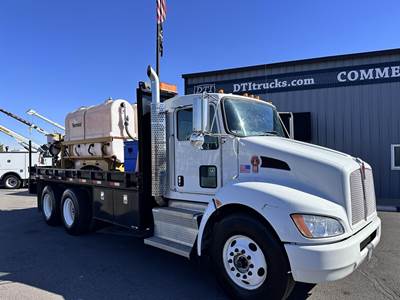 Kenworth T370 Tandem Axle 18 ft Flatbed Truck - 300HP, 6 Speed Allison Rds Automatic