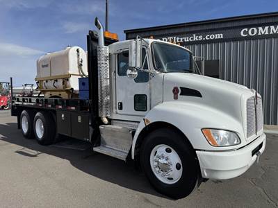 Kenworth T370 Tandem Axle 18 ft Flatbed Truck - 300HP, 6 Speed Allison Rds Automatic