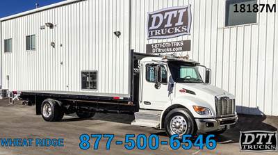 Peterbilt 536 26 ft Flatbed Truck - 300HP, 8 Speed Automatic, Liftgate