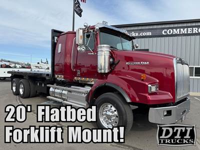 Western Star 4900 Tandem Axle 20 ft Flatbed Truck - 500HP, 6 Speed Allison Rds Automatic