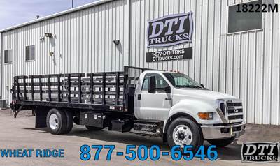 Ford F-650 Stake Bed Truck - 240HP, 6 Speed Allison Rds Automatic
