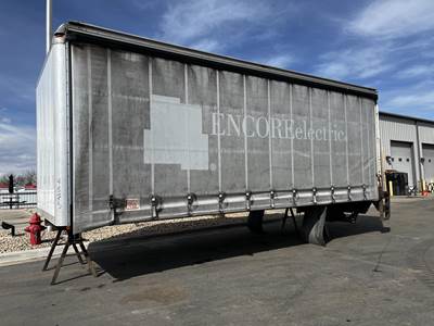 2015 Alfred 24' Van Body, Dual Curtain Sides, Palfinger Tuck Under Lift Gate