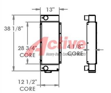 John Deere Charge Air Cooler (ATAAC) for a John Deere Stationary Engine