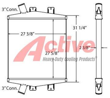 Komatsu PC450-8 Charge Air Cooler (ATAAC)