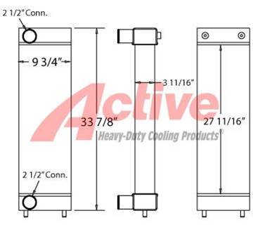 Komatsu WA150 Charge Air Cooler (ATAAC)