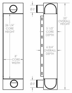 Hoist Lift Truck Charge Air Cooler