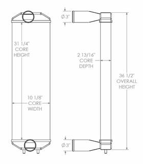Capacity TJ5000 Yard Spotter Charge Air Cooler