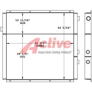 Gardner Denver 125HP Rotary Screw Compressor Cooling Assembly