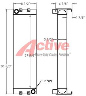 ASV MD2810 Engine Oil Cooler