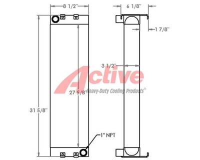 ASV MD2810 Engine Oil Cooler