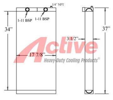 Atlas Copco GA75 Engine Oil Cooler