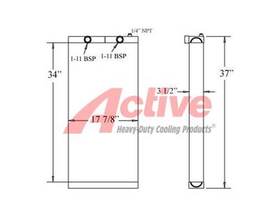 Atlas Copco GA75 Engine Oil Cooler