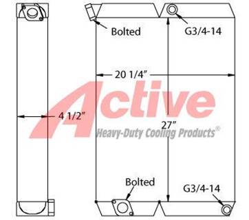 Atlas Copco GA75-90 Engine Oil Cooler