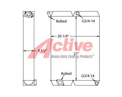 Atlas Copco GA75-90 Engine Oil Cooler