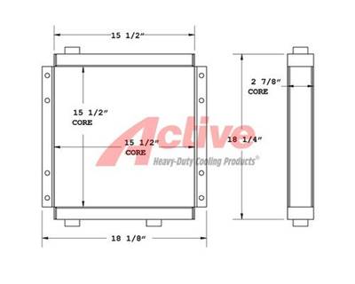 Bell Engine Oil Cooler for a Bell Articulated Dump Truck