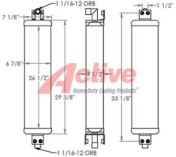 Case 850D Engine Oil Cooler