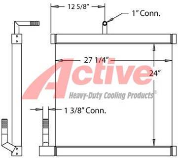 Case CX135SR Engine Oil Cooler