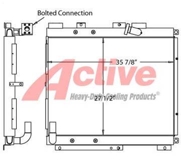 Case EX135UR Engine Oil Cooler