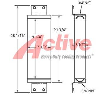 Elgin F3975 Eagle Street Sweeper Engine Oil Cooler