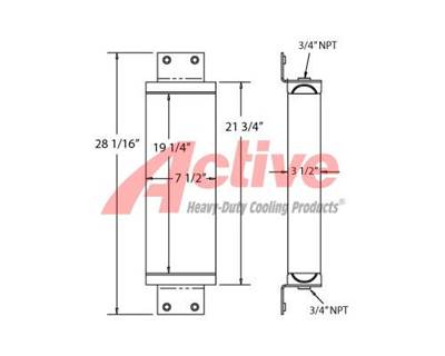 Elgin F3975 Eagle Street Sweeper Engine Oil Cooler