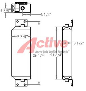 Elgin Engine Oil Cooler for a Elgin Sweeper